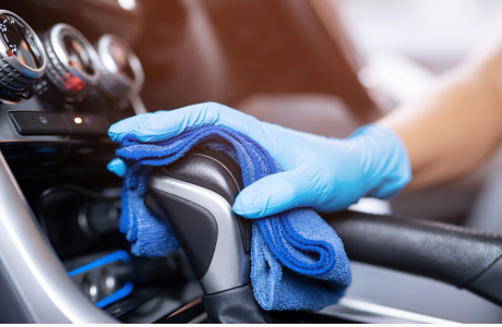 Limpeza automóvel liquido azulhomcare interior plásticos e borrachas